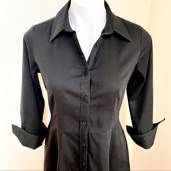 Talbots black A-line shirt dress - Picture 2 of 3